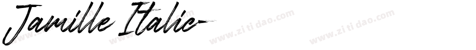 Jamille Italic字体转换